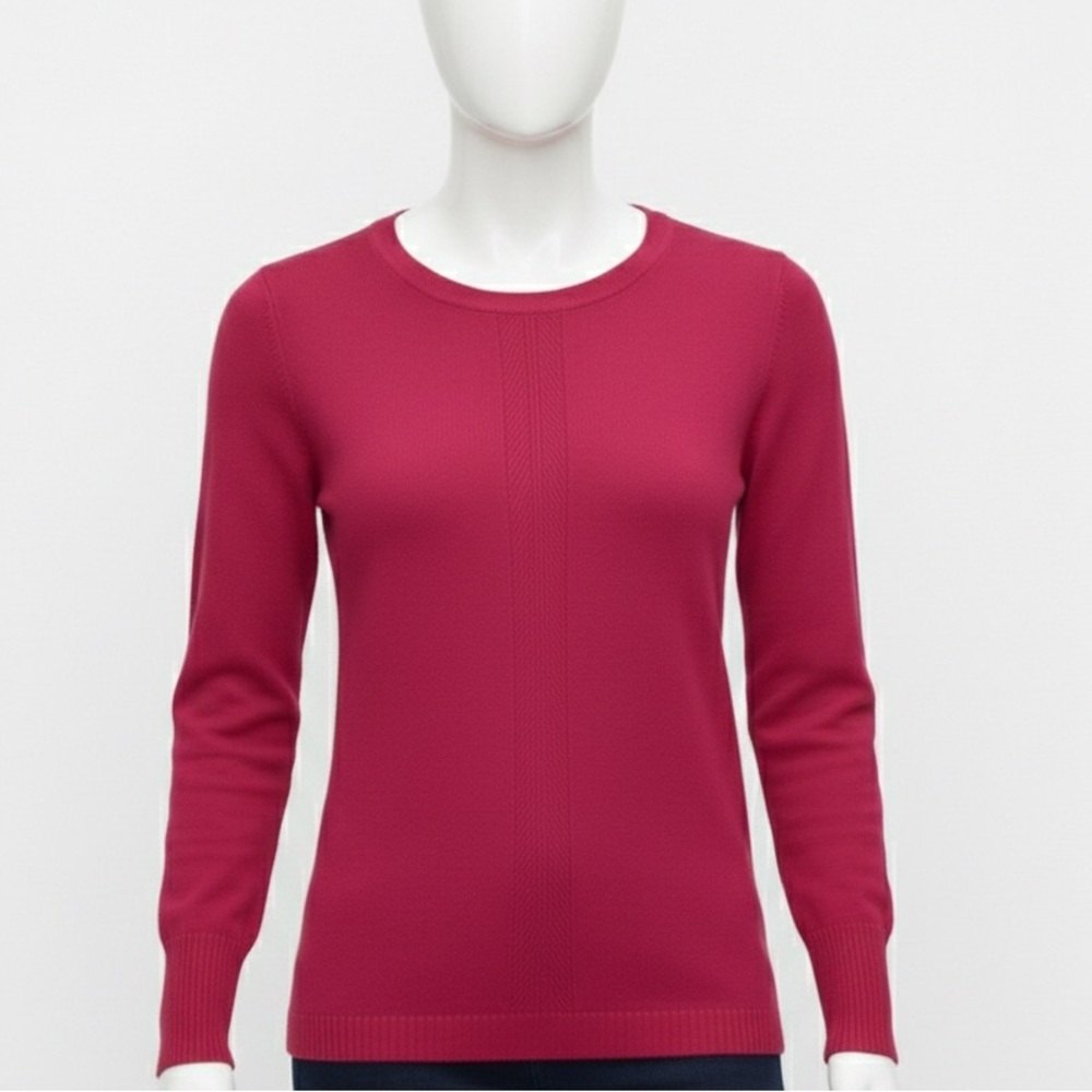 • Talbots Vibrant Pink Crew Neck Sweater •